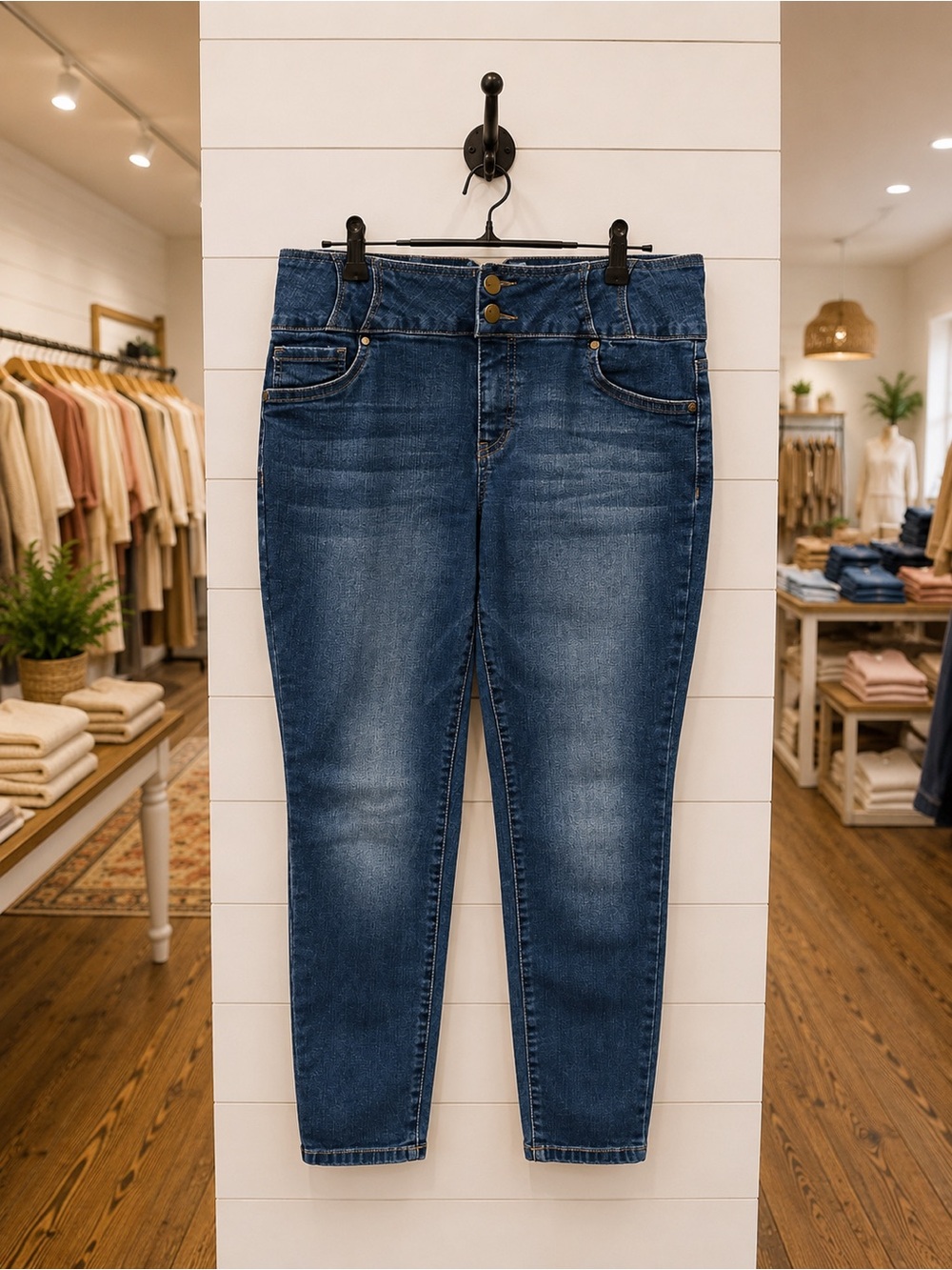 D. Jeans Blue High Mid-Rise Jeans Size 10 Stretch Denim
